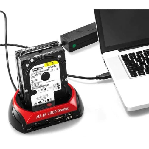 USB2.0 SATA IDE Dual Slots All-in-one HDD Laptop Docking Station EU