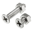 Suleve M4SP2 M4 Stainless Steel Phillips Flat Head Screws Bolts Nuts Assortment Kit 250Pcs