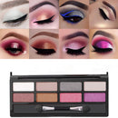 8 Colors Shimmer Eyeshadow Palette Mini Glitter Highlighters Palette Smoky Eye Shadow Palette