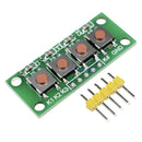 5pcs 1x4 4 Keys Button 5 Pin Keypad Keyboard Module Mcu Board for  Student Class Design Graduation Project Exp