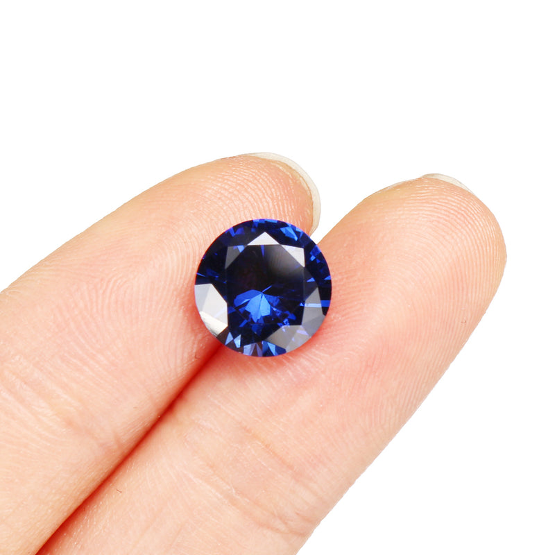 5.25ct Natural Blue Sapphire Ring Size Ceylon Gemstone ROUND Cut Shape 9x9x5mm Decorations