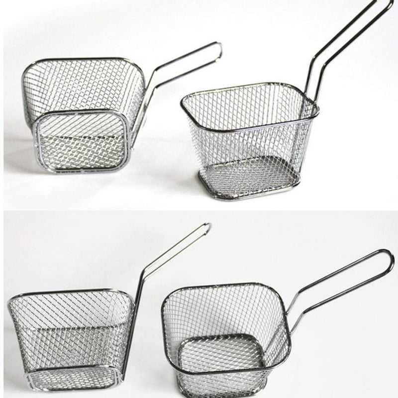 Honana HN-KT035 Electroplate Stainless Steel Mini Frying Basket Mesh Basket Strainer