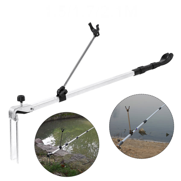 ZANLURE Portable 1.5/1.7/2.1m Telescopic Fishing Pole Holder Fishing Rod Stand Fishing Rod Bracket