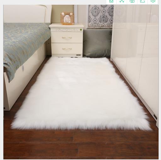 150x60cm Faux Wool Plush Rug Soft Shaggy Carpet Home Floor Area Mat Decoration