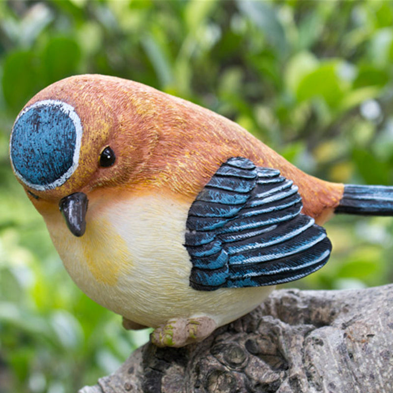 4 Pcs/Set Resin Birds Statue Figurine Home Garden DIY Bonsai Desk Decor Ornament Decorations