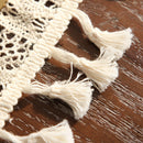 Beige Crochet Lace Table Runner Tassel Wedding Decorations Hollow Tablecloth Party Decor