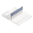 Drillpro 10pcs 3.175mm Blue NACO Coated PCB Bits Carbide Engraving Milling Cutter For CNC Tool Rotary Burrs