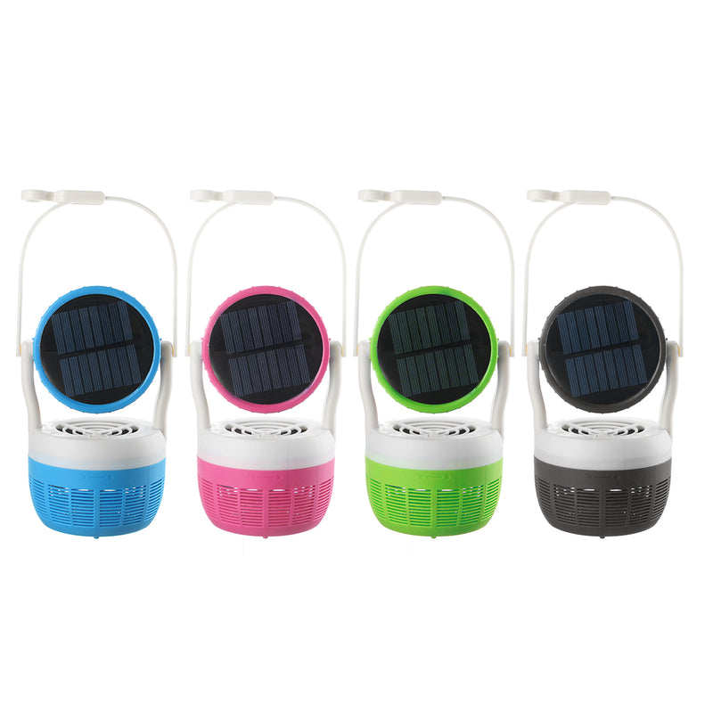 Solar UV Light 5W Mosquito Killer Dispeller Insect Lamp Fly Bug Zapper Trap Pest Catcher