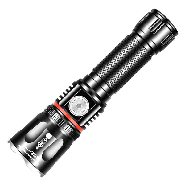 XANES M9 T6+COB Zoomable 4Modes USB Rechargeable LED Flashlight Outdoor Waterproof 18650 Flashlight with Tail Magnetic Suction