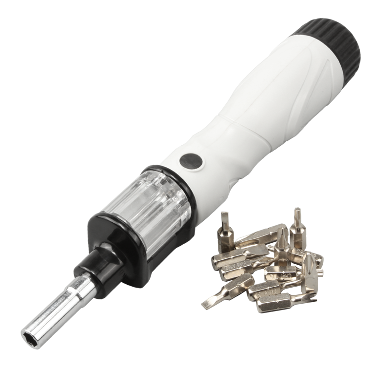 JIMI 13 In 1 Telescopic Rod Screwdriver Household Multifunction Rotatable Screw Driver Repair Tool With 12 Screw Bits