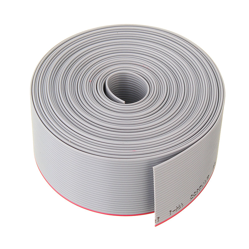 5M 1.27mm Pitch 26 Pin 26P Grey Gray Flat Ribbon Data Cable Wire Connector AWG28 300V