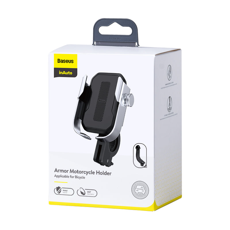 Baseus Universal Bike Motorbike Electric Vehicles Handlebar Phone Holder 360 Rotation for 4.7-6.5 Inch Smart Phone