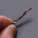 Drillpro DB-M7 10pcs 1/8 Inch Shank 1 Flute Carbide Spiral End Mill Cutter 3.175x25mm