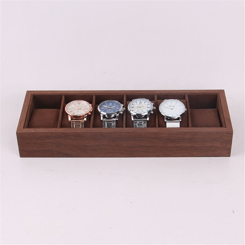 6/12/18 Slots Wooden Watch Display Tray Collection Storage Case Organizer Box