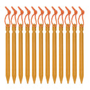 12PCS Aluminum Alloy Tent Nail Pegs Stakes With Rope Lightweight Camping Outdoor