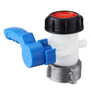 DN40/50 IBC Universal Hose Connector Tap Shut Off Garden Accessories Coarse Thread Tote Tank Adapter Aluminium Alloy Butterfly Valve Fitting Parts for Home Garden