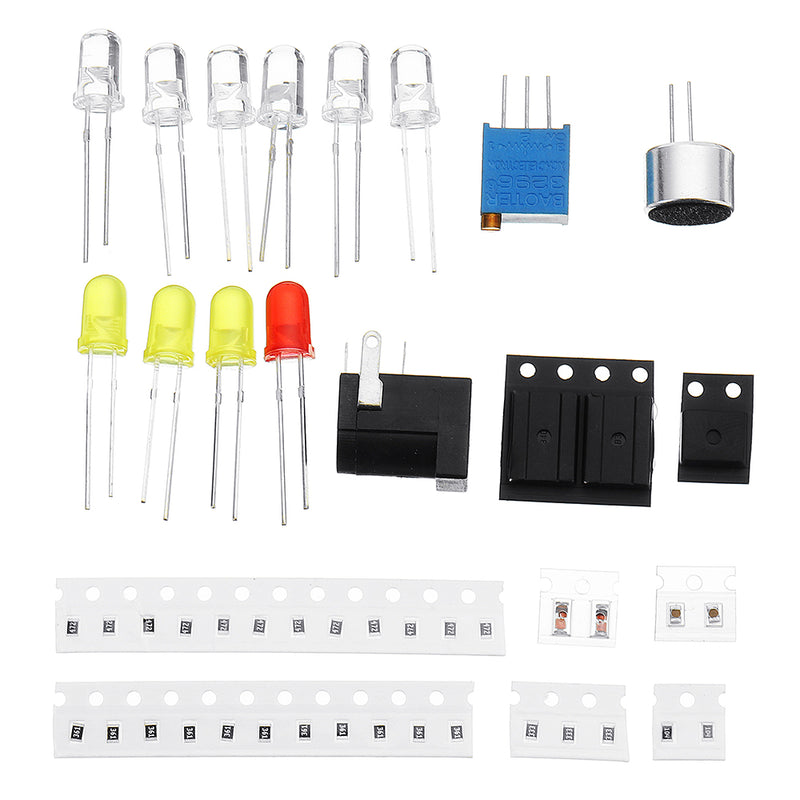 DIY LED Flash Kit Voice-activated Audio Frequency Spectrum Crystal LED Lamp Kit