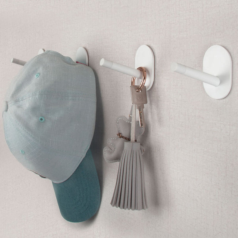 3PCS 8H Adhesive Multi-function Hooks / wall Mop Strong Hook Holder