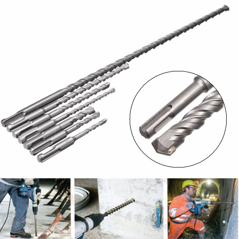 7pcs 6-12mm SDS Plus Shank Electric Hammer Drill Bit Set Carbide Tip Masonry Concrete Brick Drill Bit