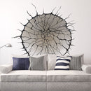 Miico Creative 3D Round Broken Wall PVC Removable Home Room Decorative Wall Door Decor Sticker