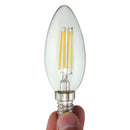 Dimmable E14 4W COB Edison Filament Bulb LED 400Lm Candle  Light Candle AC220V