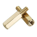 Suleve M3BH4 100Pcs M3 Male-Female Brass Hex Standoffs Support Spacer Pillar Screw for PCB Board