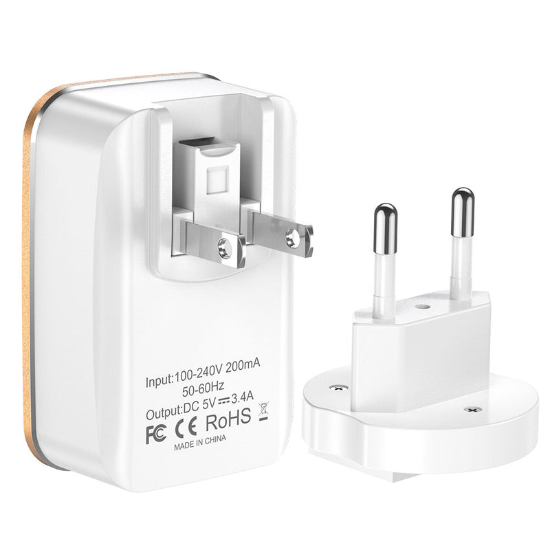 RAXFLY 3.4A 3 USB Ports EU US Plug 2 IN 1 Fast Charging Adapter Travel Charger For Xiaomi Mi9 HUAWEI P30 Mate30