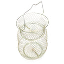 30cm Length Foldable Steel Wire Fishing Pot Trap Net Crab Shrimp Cage Fishing Basket