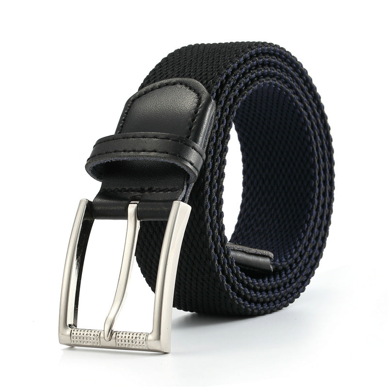 KALOAD P7B Nylon Waist Belt Leisure Belts Alloy Elastic Weave Stretch Thick Waist-belt