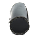 Motorcycle Barrel Saddle Bag PU Leather Metal Tool Bags Black Front Rear Moto Luggagge Bag