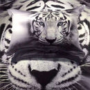 3 PCS Bedding Sets 3D Animal Tiger Head Printing Quilt Cover Pillowcase For Full Size