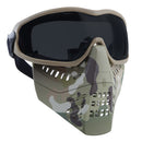 Wosport Tactical Glasses+Half Face Mask Removable Outdoor CS Military Protective Mask