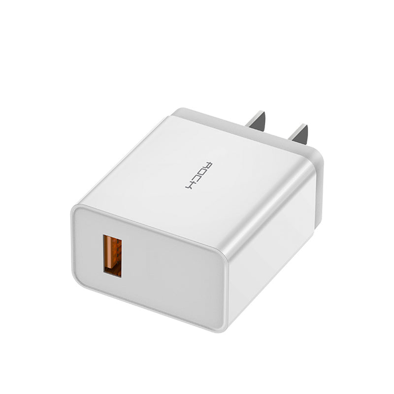ROCK QC3.0 3A Fast Charging CN Plug Charger Adapter For iPhone X XS HUAWEI P30 Oneplus 7 XIAOMI MI9 S10 S10+