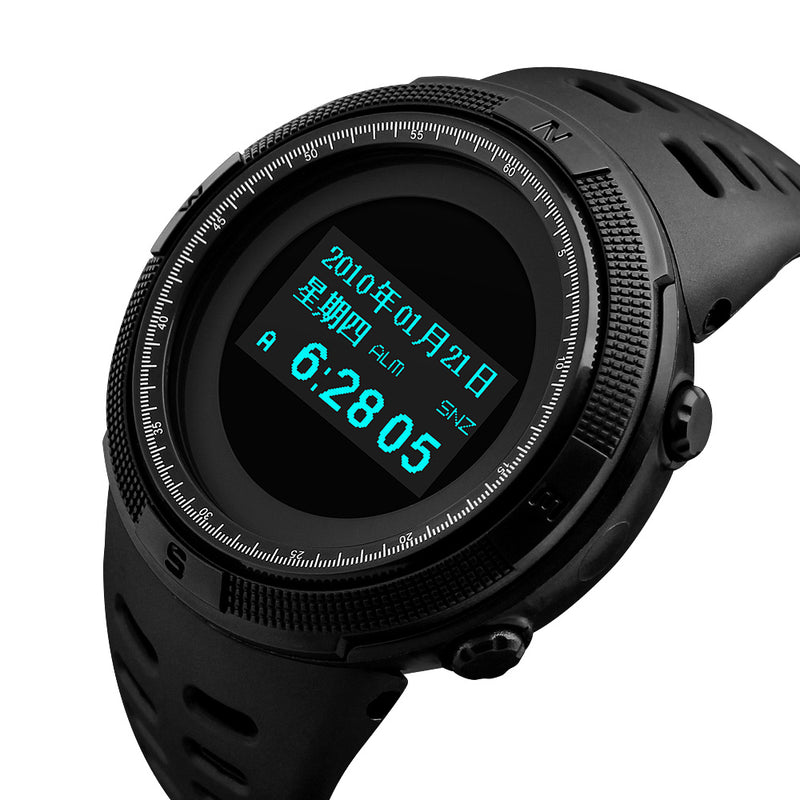 SKMEI 1360 Compass Thermometer Countdown Pedometer Calorie OLED Digital Watch