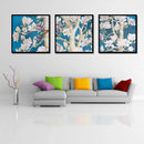 Miico Hand Painted Three Combination Decorative Paintings Oak flower Wall Art For Home Decoration