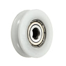 5x24x7mm U Groove Nylon Round Pulley Wheel Roller For 3.8mm Rope Ball Bearing