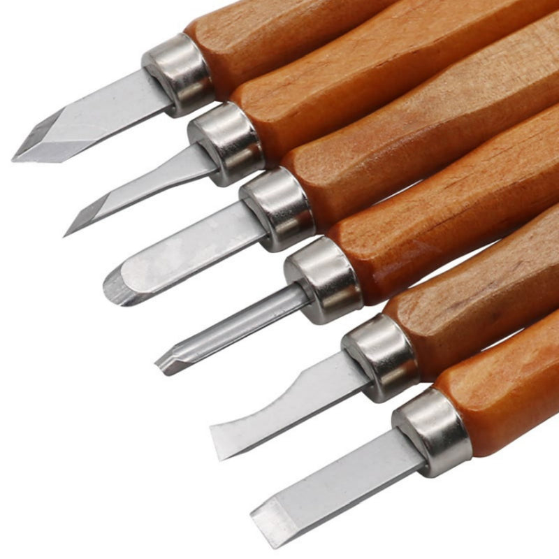12pcs Carving Tools Hand Wood Carving Chisels Cutter for Wood Working DIY Tools