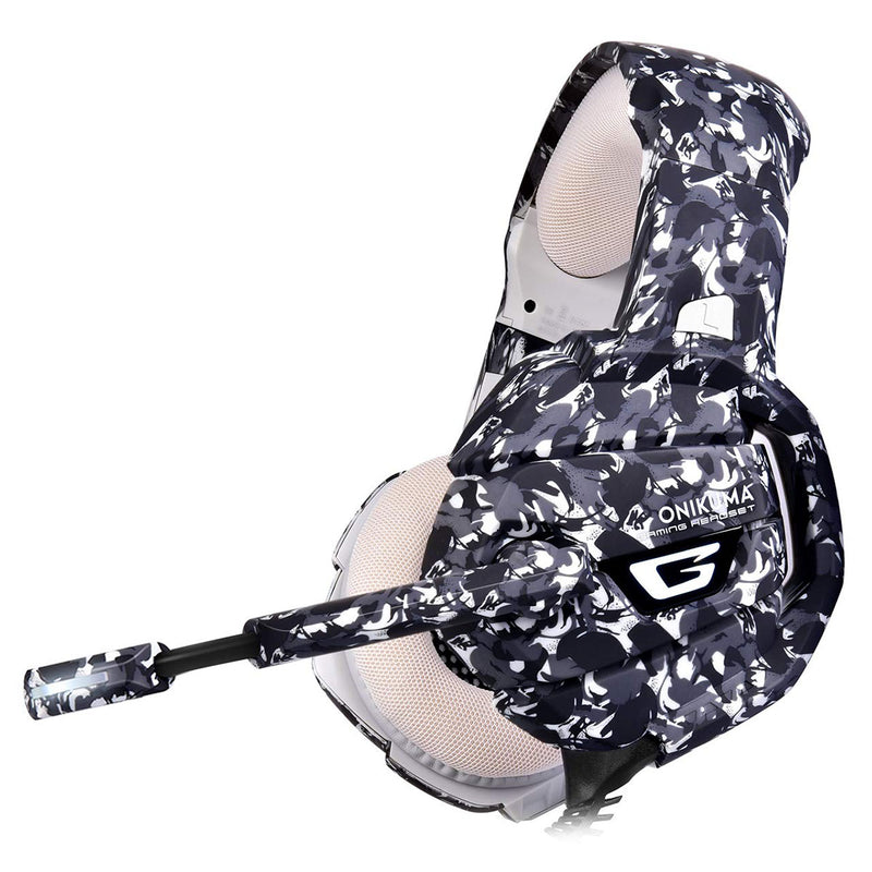 Onikuma K5 Camouflage Version 7.1 Virtual Stereo Gaming Headphone Hi-Fi Subwoofer Headset with Microphone for PS4 PC Xbox One