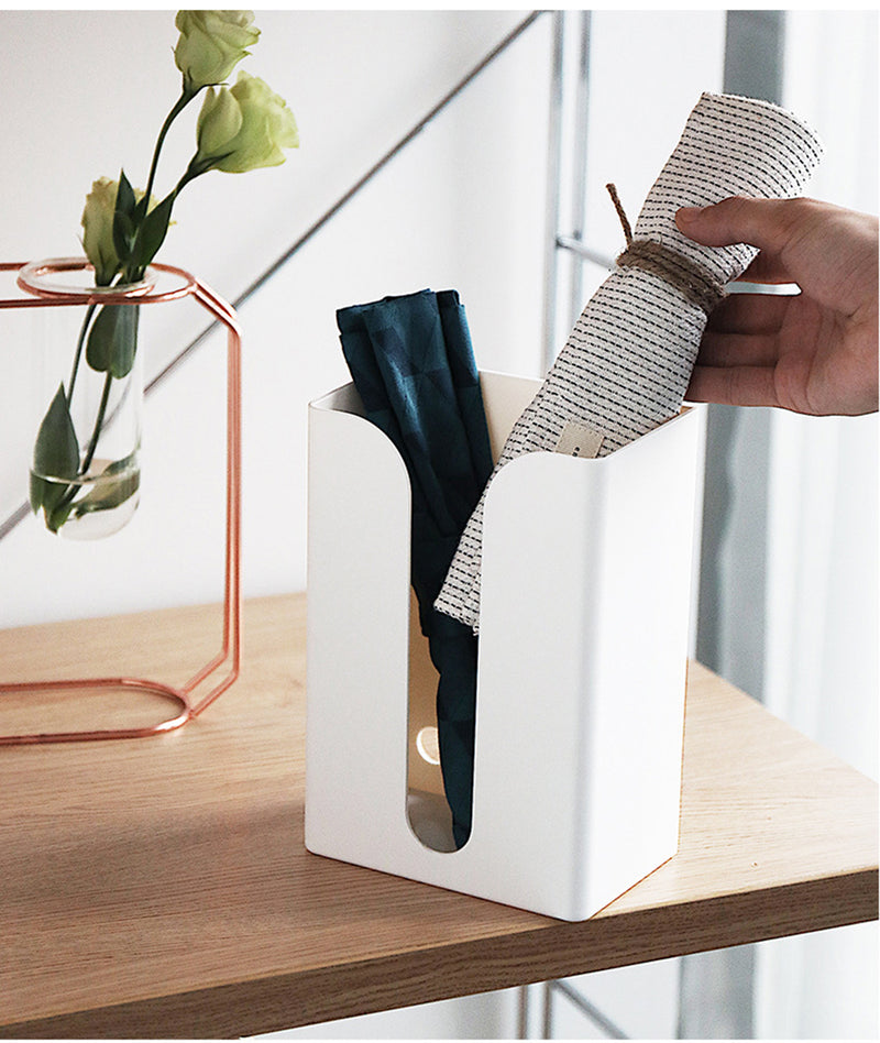 KCASA Japanese Style Portable Traceless Toilet Paper Holder Household Tissue Box Plastic Toilet Towel Holder-White