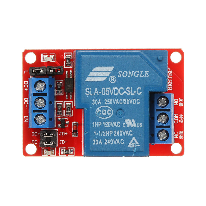5pcs BESTEP 1 Channel 5V Relay Module 30A With Optocoupler Isolation Support High Low Level Trigger