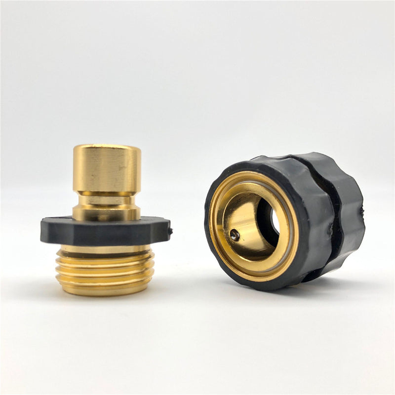 3/4 Water Hose Connector Universal Garden Hose Quick Connect Set Quick-Connect Brass Hose Adapter