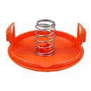 6Pcs Weed Eater String Replacement Spool Line +1pc Trimmer Cap & Spring For Black For Decker Lawnmower