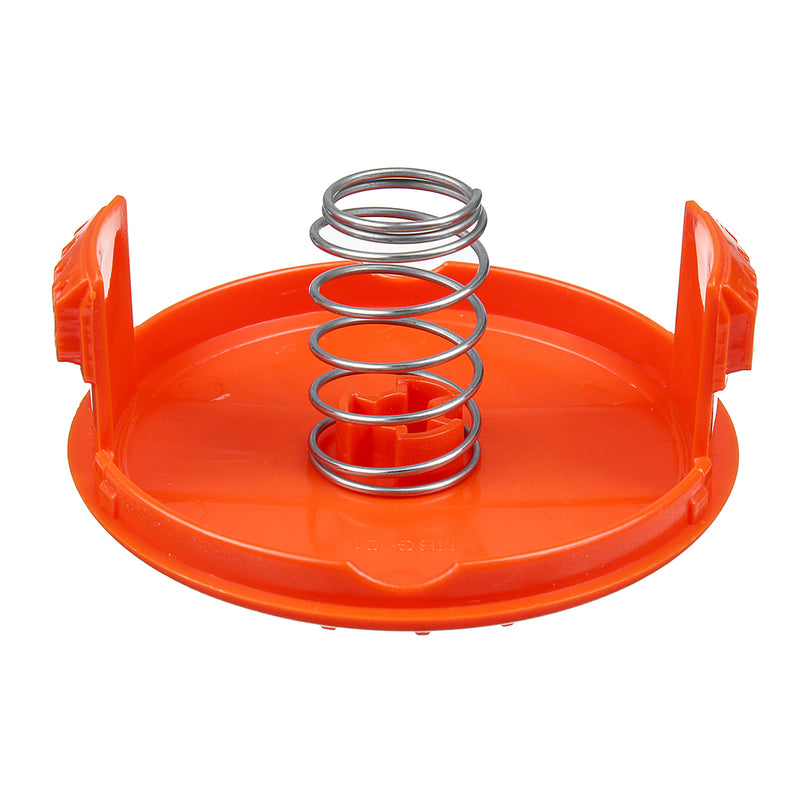 6Pcs Weed Eater String Replacement Spool Line +1pc Trimmer Cap & Spring For Black For Decker Lawnmower