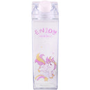Portable Cup Novelty Milk Carton Shaped Cartoon Unicorn Printed Water Bottle