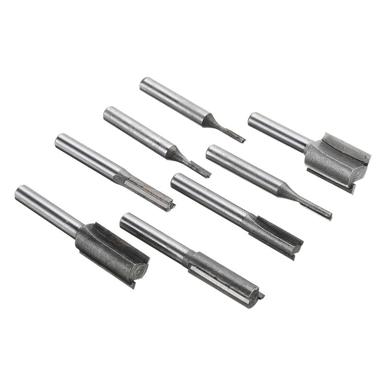 8pcs 1/4 Inch Shank Router Bit Kit Profiling Trimming Cutter Woodworking Tools