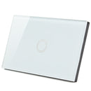 1 Way 1 Gang Crystal Glass Remote Panel Touch LED Light Switch Controller With Remote Control