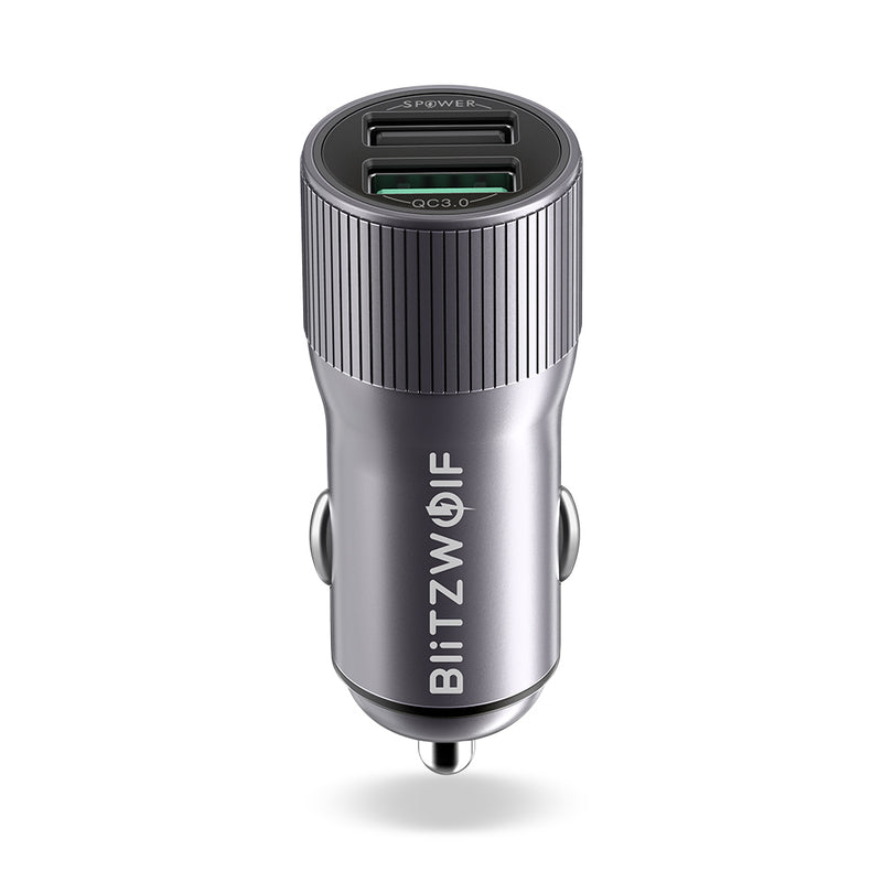 BlitzWolf BW-SD2 30W QC3.0 2.4A Dual USB Ports Fast Car Charger For iPhone XS Xiaomi Mi8 Pocophone F1