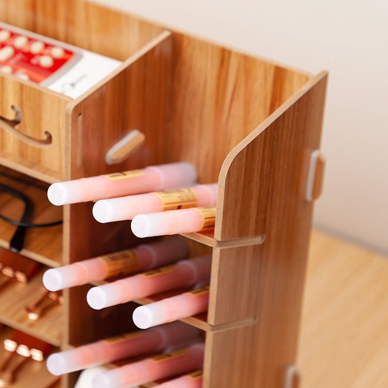 Creative Desk Stationery Box Rack Container Pencil Pen Holder Storage Multifunctional Home/Office Desktop Display DIY Organizer