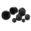 Suleve MXNC1 M4/M5/M6/M8/M10/M12 Black Nut Bolt Cover Hexagonal Bolt Cap Rubber Cap 145Pcs