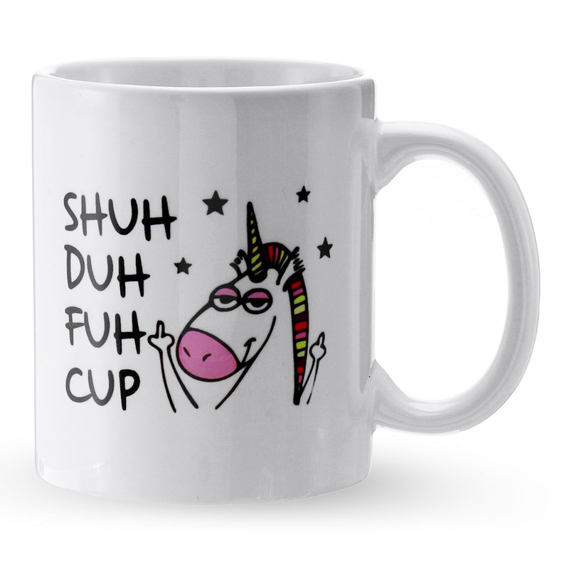 Shuh Duh Fuh Cup Funny Unicorn Mug Gift Coffee Mugs for Coworkers Office Present